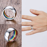 Discreet Rainbow Pride Ring
